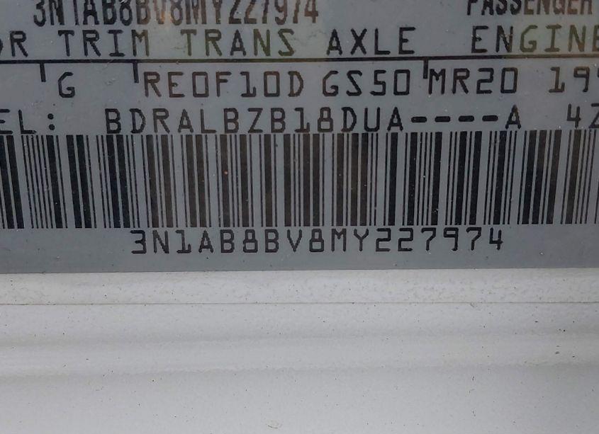 Photo 9 of 2021 Nissan Sentra S XTRONIC CVT (VIN 3N1AB8BV8MY227974)