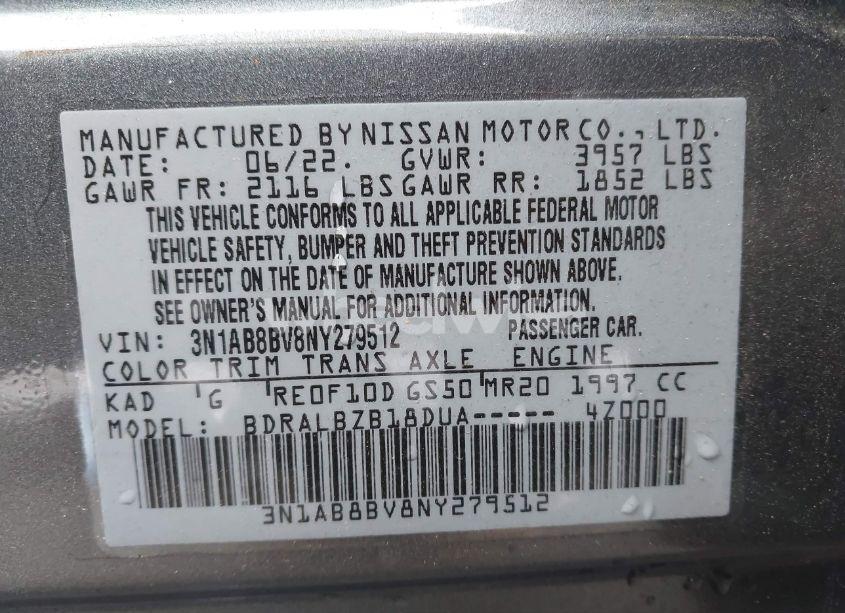 Photo 9 of 2022 Nissan Sentra S XTRONIC CVT (VIN 3N1AB8BV8NY279512)