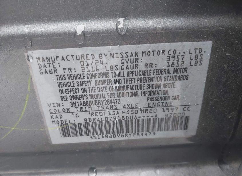 Photo 9 of 2024 Nissan Sentra S XTRONIC CVT (VIN 3N1AB8BV8RY284473)