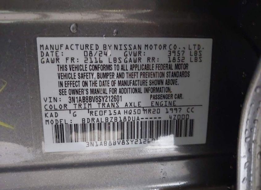 Photo 9 of 2025 Nissan Sentra S (VIN 3N1AB8BV8SY212601)