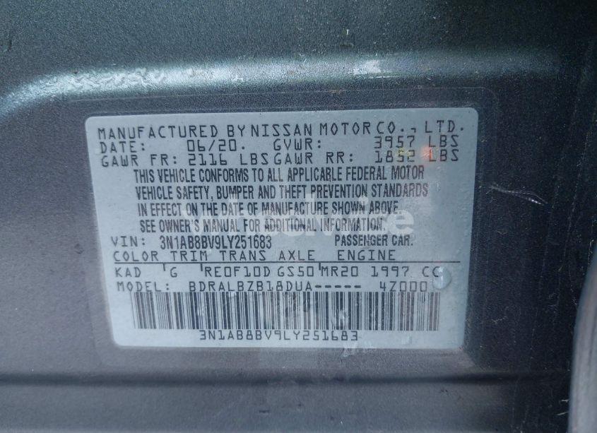 Photo 9 of 2020 Nissan Sentra S XTRONIC CVT (VIN 3N1AB8BV9LY251683)