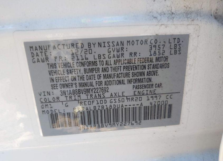 Photo 9 of 2021 Nissan Sentra S XTRONIC CVT (VIN 3N1AB8BV9MY227692)