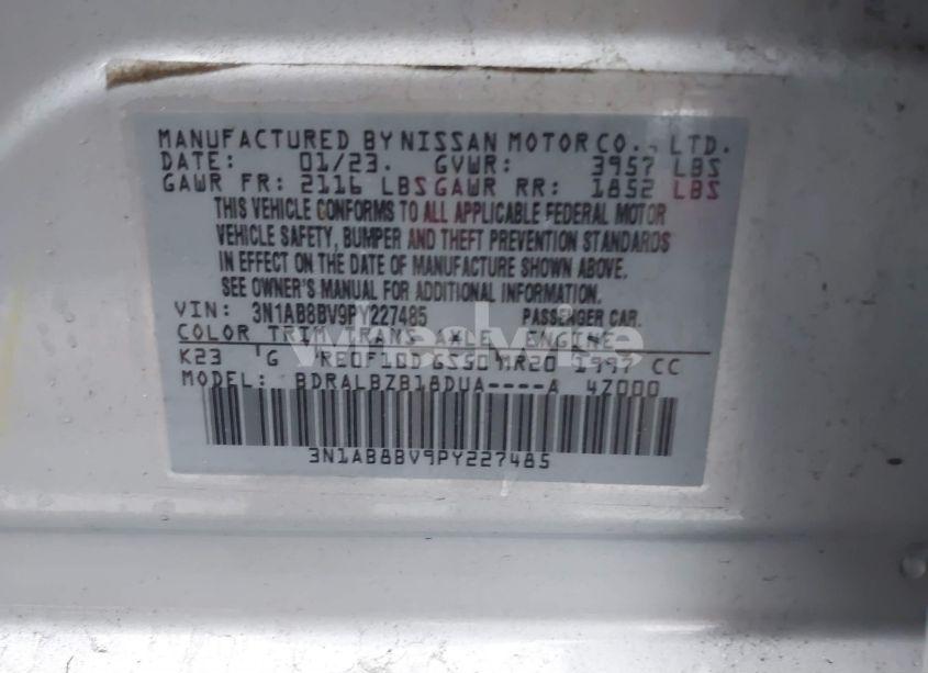 Photo 9 of 2023 Nissan Sentra S XTRONIC CVT (VIN 3N1AB8BV9PY227485)