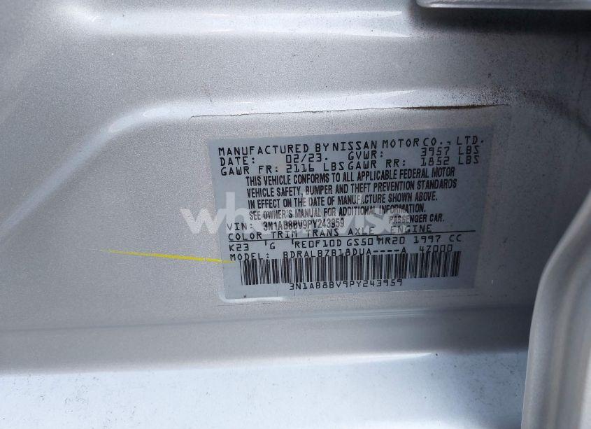 Photo 9 of 2023 Nissan Sentra S XTRONIC CVT (VIN 3N1AB8BV9PY243959)