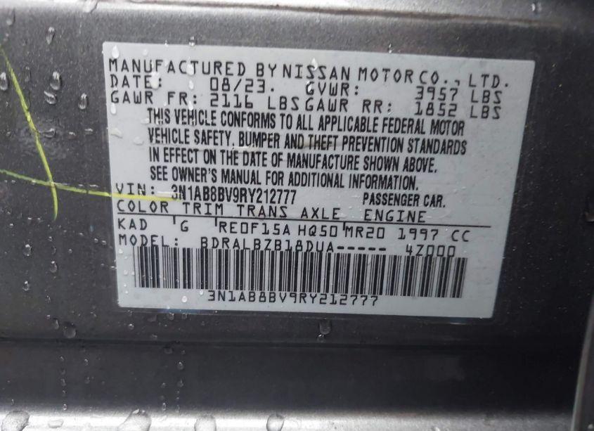 Photo 9 of 2024 Nissan Sentra S XTRONIC CVT (VIN 3N1AB8BV9RY212777)