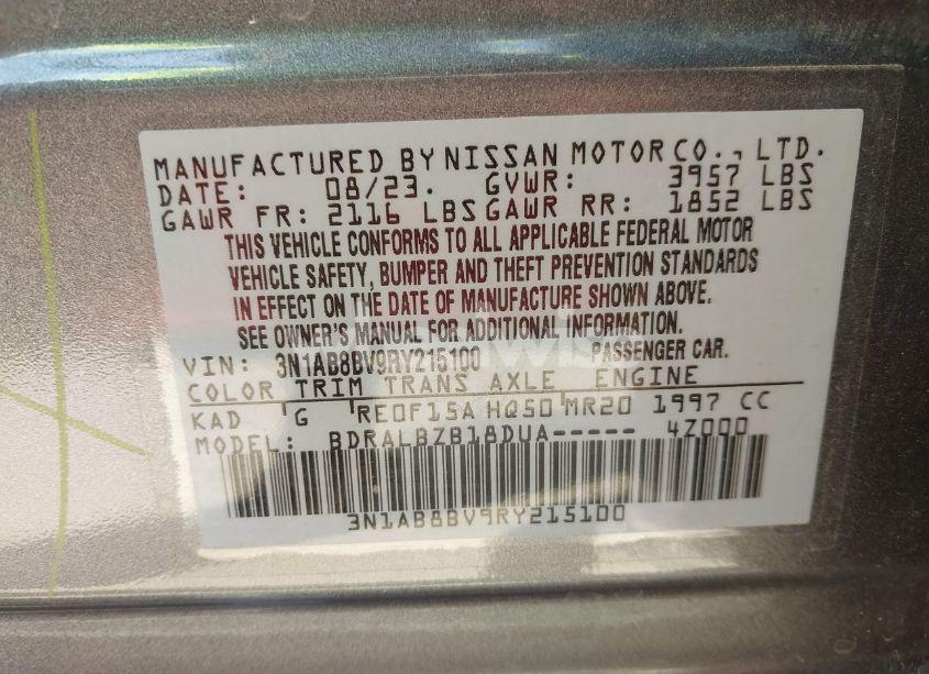 Photo 9 of 2024 Nissan Sentra S XTRONIC CVT (VIN 3N1AB8BV9RY215100)