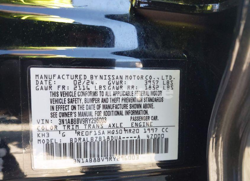 Photo 9 of 2024 Nissan Sentra S XTRONIC CVT (VIN 3N1AB8BV9RY296003)