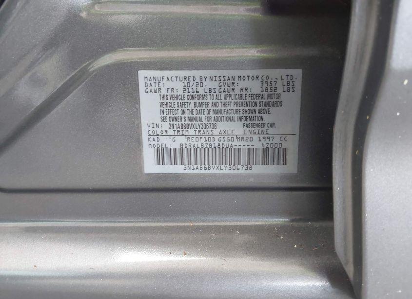 Photo 9 of 2020 Nissan Sentra S XTRONIC CVT (VIN 3N1AB8BVXLY306738)