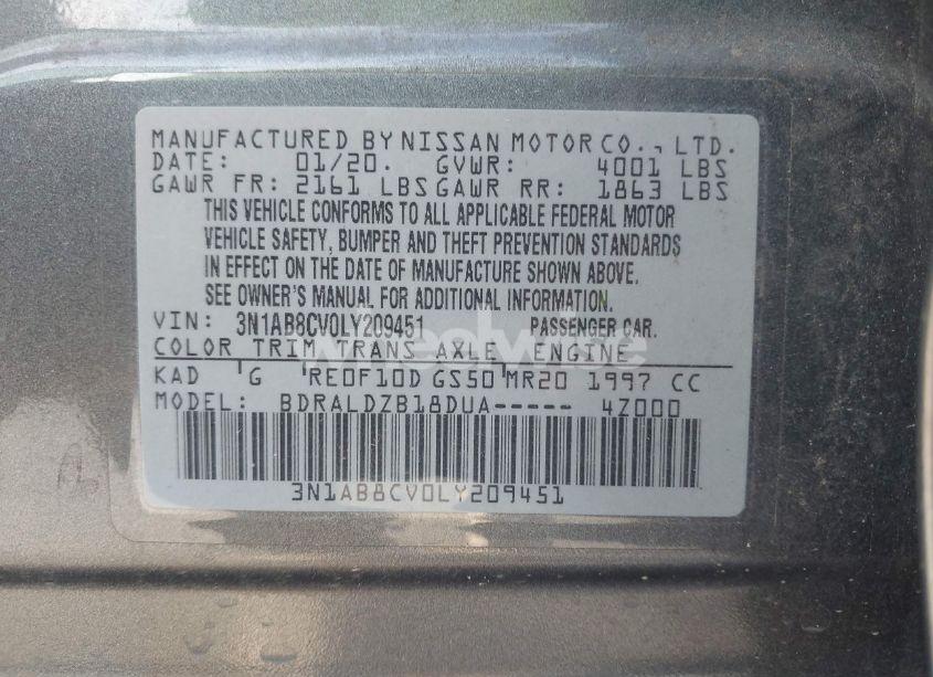 Photo 9 of 2020 Nissan Sentra SV XTRONIC CVT (VIN 3N1AB8CV0LY209451)