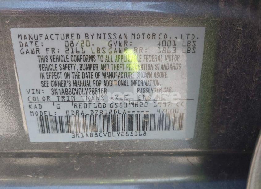 Photo 9 of 2020 Nissan Sentra SV XTRONIC CVT (VIN 3N1AB8CV0LY285168)