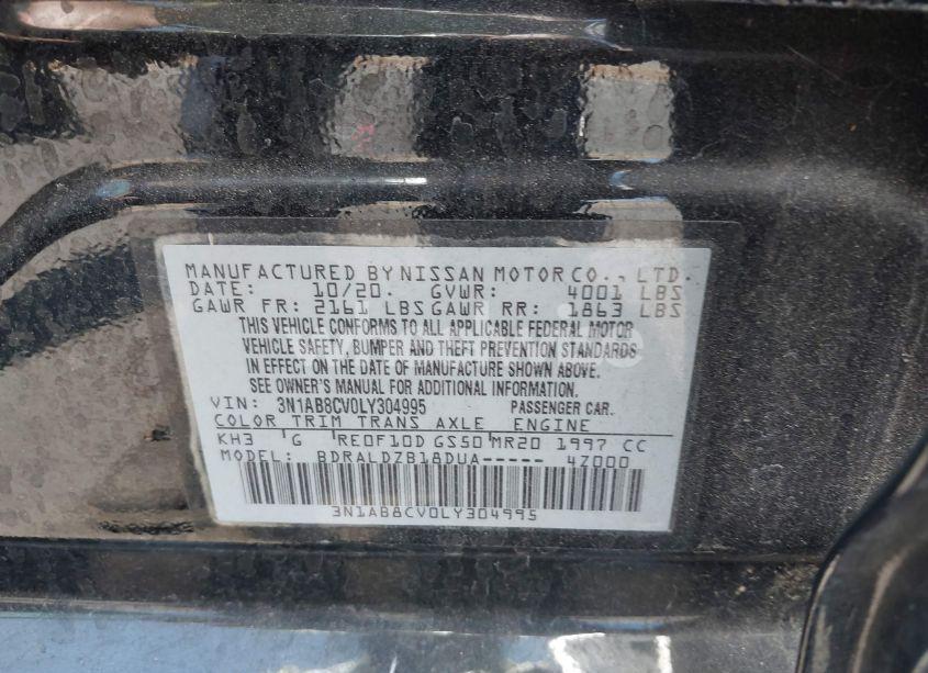 Photo 9 of 2020 Nissan Sentra SV XTRONIC CVT (VIN 3N1AB8CV0LY304995)