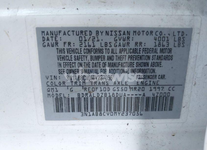 Photo 9 of 2021 Nissan Sentra SV XTRONIC CVT (VIN 3N1AB8CV0MY237056)