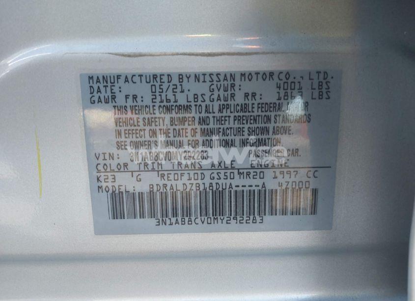 Photo 9 of 2021 Nissan Sentra SV XTRONIC CVT (VIN 3N1AB8CV0MY292283)