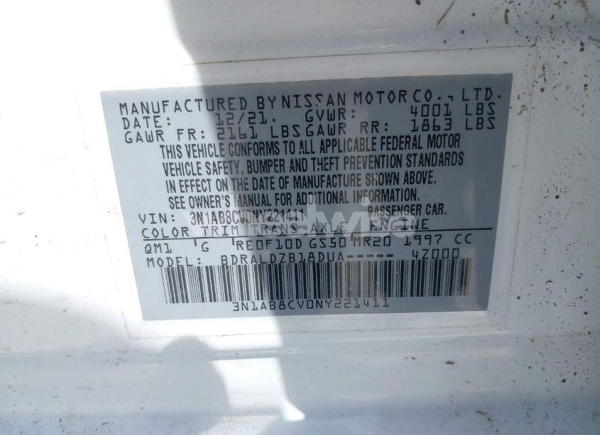 Photo 9 of 2022 Nissan Sentra SV XTRONIC CVT (VIN 3N1AB8CV0NY221411)