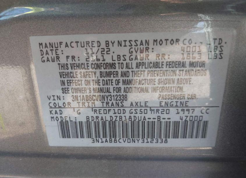 Photo 9 of 2022 Nissan Sentra SV XTRONIC CVT (VIN 3N1AB8CV0NY312338)
