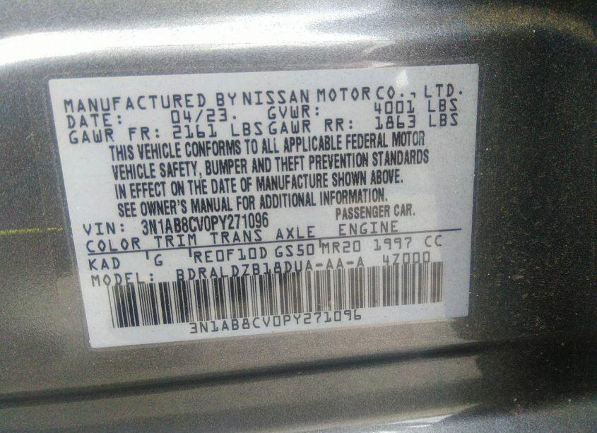 Photo 9 of 2023 Nissan Sentra SV XTRONIC CVT (VIN 3N1AB8CV0PY271096)