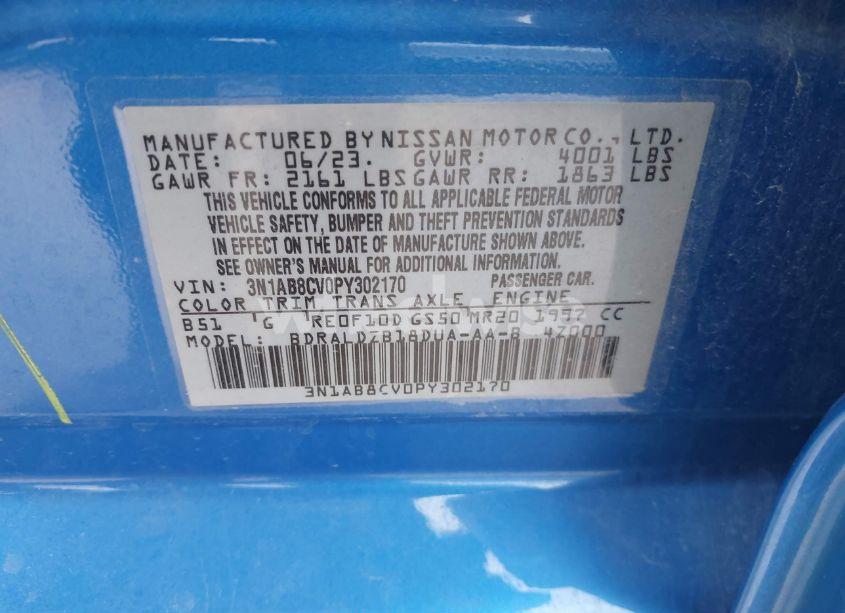 Photo 9 of 2023 Nissan Sentra SV XTRONIC CVT (VIN 3N1AB8CV0PY302170)