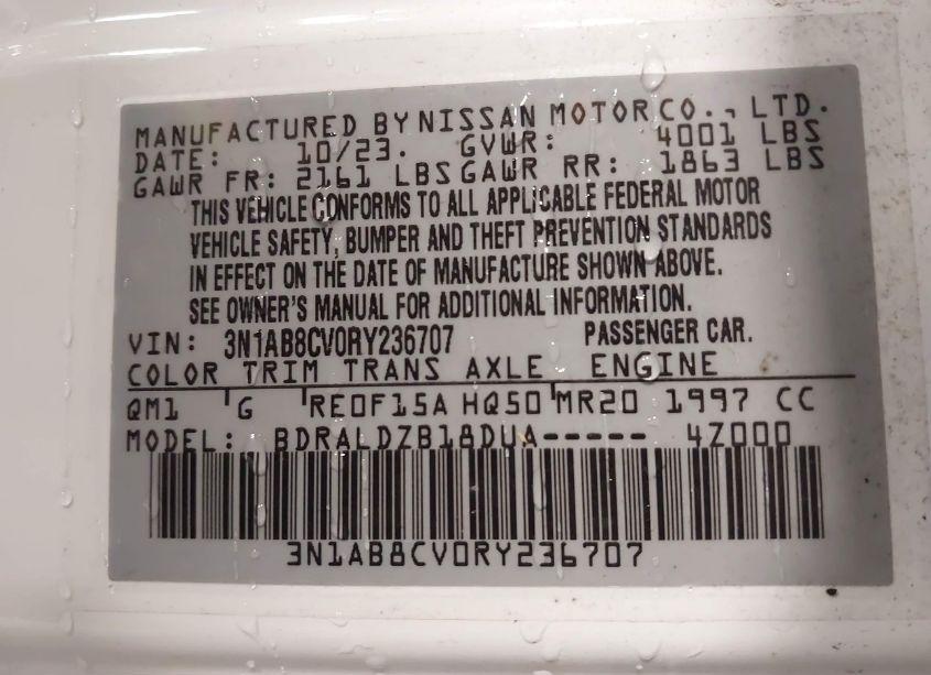 Photo 9 of 2024 Nissan Sentra SV XTRONIC CVT (VIN 3N1AB8CV0RY236707)