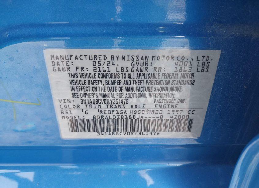 Photo 9 of 2024 Nissan Sentra SV XTRONIC CVT (VIN 3N1AB8CV0RY361478)