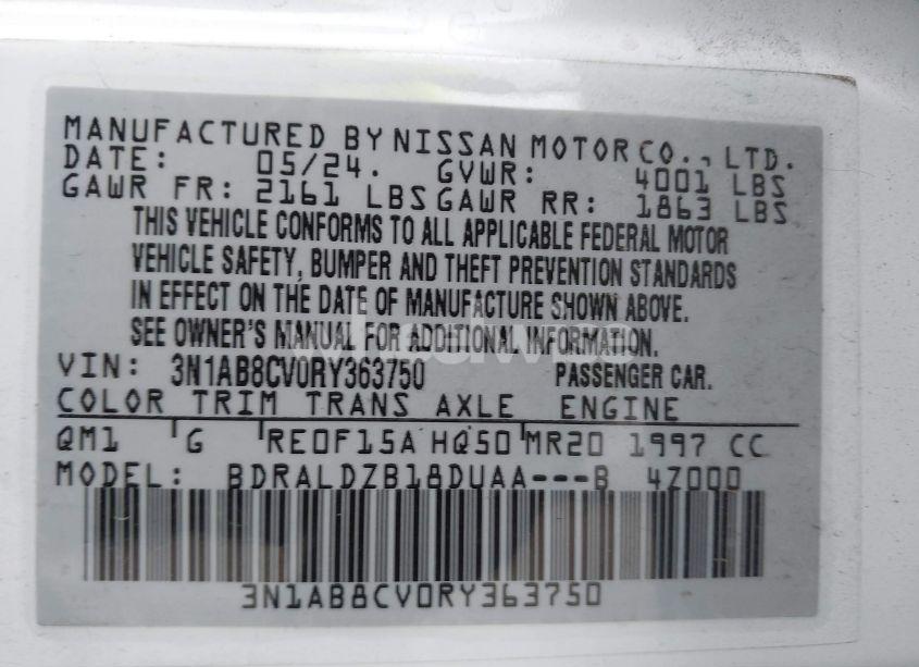 Photo 9 of 2024 Nissan Sentra SV XTRONIC CVT (VIN 3N1AB8CV0RY363750)