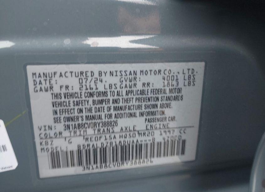 Photo 9 of 2024 Nissan Sentra SV XTRONIC CVT (VIN 3N1AB8CV0RY388826)