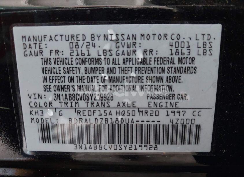 Photo 9 of 2025 Nissan Sentra SV (VIN 3N1AB8CV0SY219928)