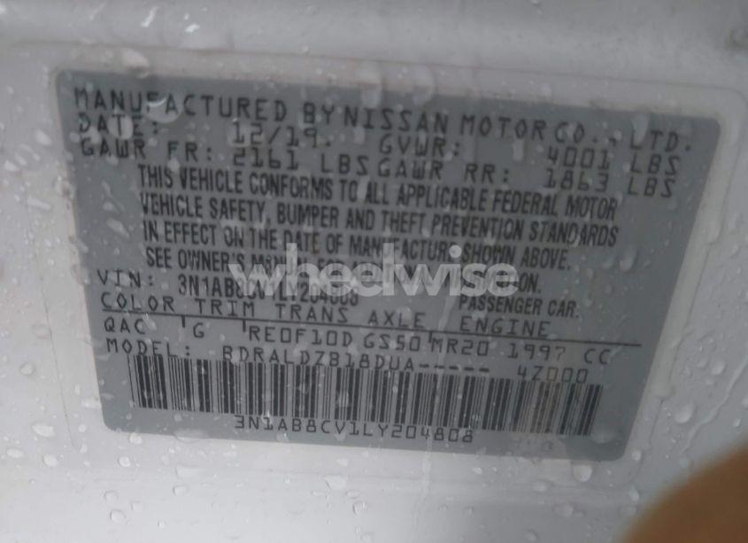 Photo 9 of 2020 Nissan Sentra SV XTRONIC CVT (VIN 3N1AB8CV1LY204808)