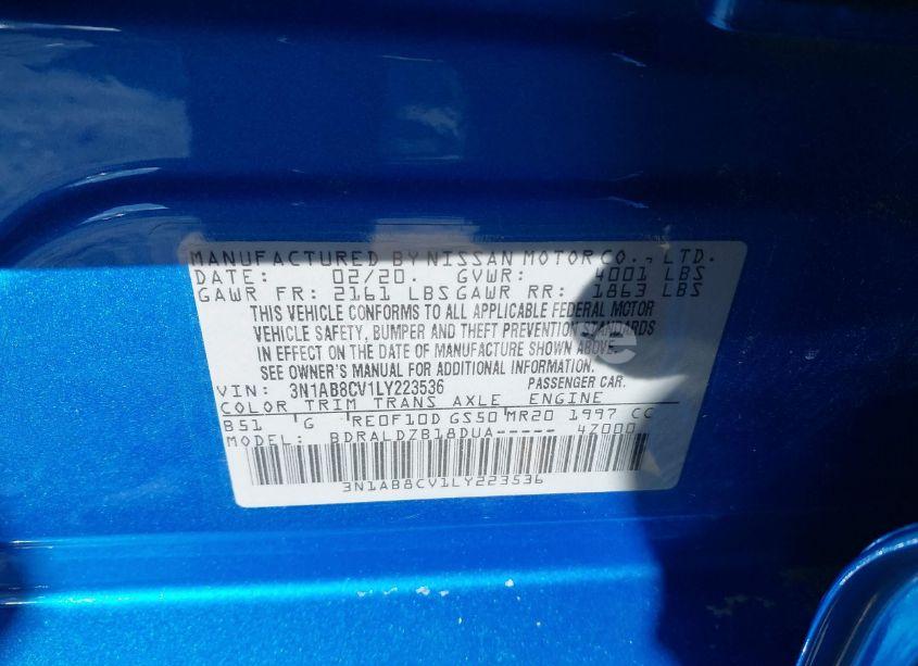 Photo 9 of 2020 Nissan Sentra SV XTRONIC CVT (VIN 3N1AB8CV1LY223536)