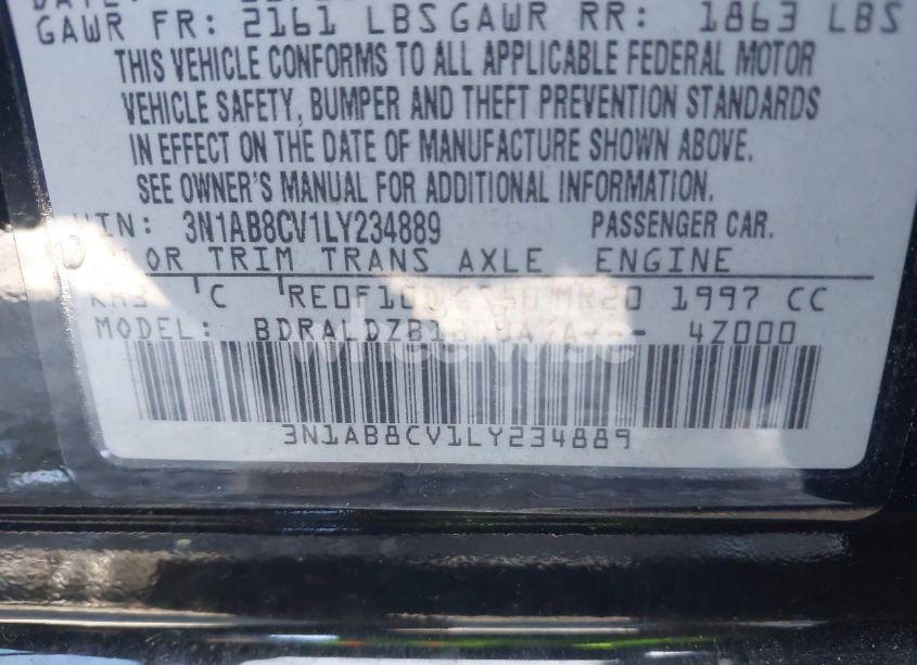 Photo 9 of 2020 Nissan Sentra SV XTRONIC CVT (VIN 3N1AB8CV1LY234889)