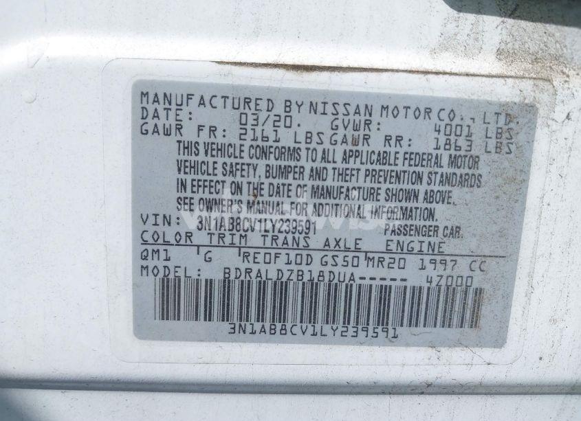 Photo 9 of 2020 Nissan Sentra SV XTRONIC CVT (VIN 3N1AB8CV1LY239591)