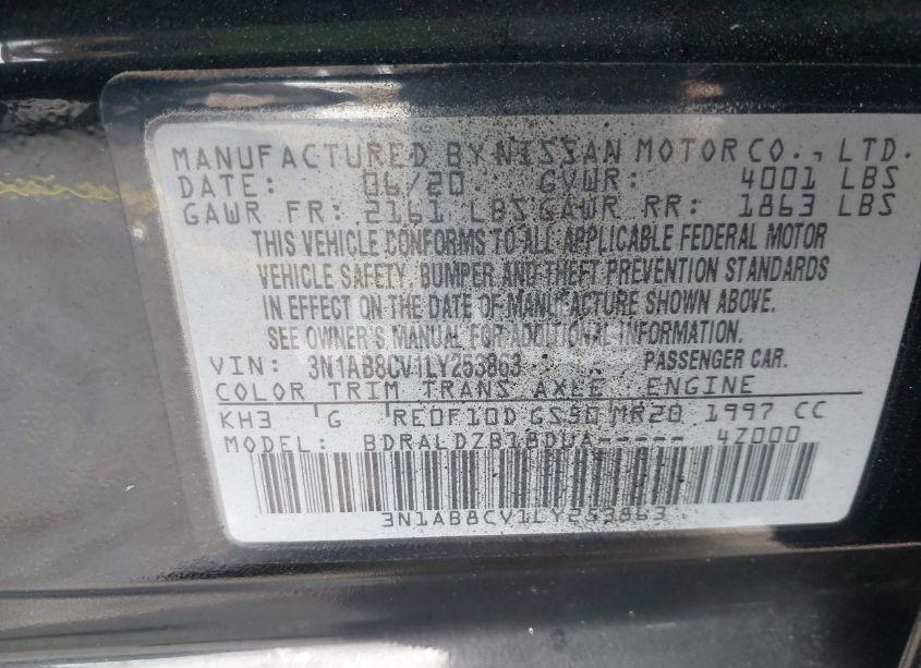 Photo 9 of 2020 Nissan Sentra SV XTRONIC CVT (VIN 3N1AB8CV1LY253863)