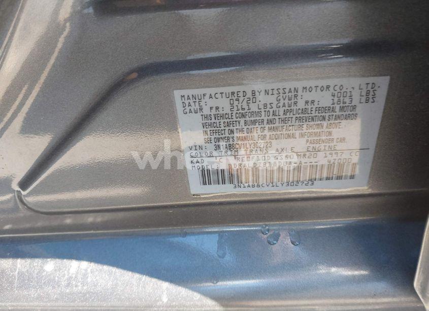 Photo 9 of 2020 Nissan Sentra SV XTRONIC CVT (VIN 3N1AB8CV1LY302723)