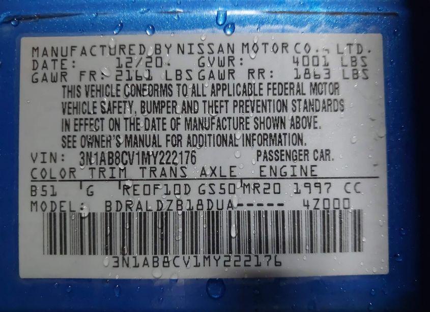 Photo 9 of 2021 Nissan Sentra SV XTRONIC CVT (VIN 3N1AB8CV1MY222176)