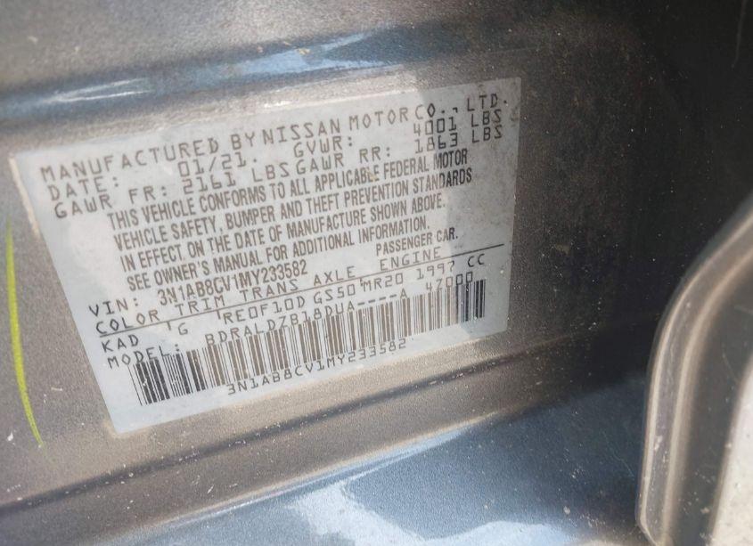 Photo 9 of 2021 Nissan Sentra SV XTRONIC CVT (VIN 3N1AB8CV1MY233582)