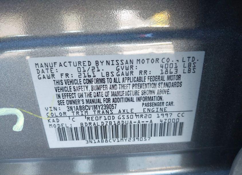 Photo 9 of 2021 Nissan Sentra SV XTRONIC CVT (VIN 3N1AB8CV1MY239057)