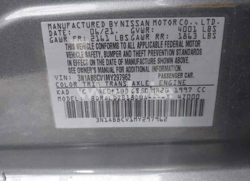 Photo 9 of 2021 Nissan Sentra SV XTRONIC CVT (VIN 3N1AB8CV1MY297962)