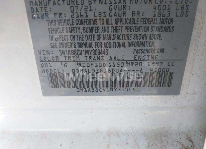 Photo 9 of 2021 Nissan Sentra SV XTRONIC CVT (VIN 3N1AB8CV1MY309446)