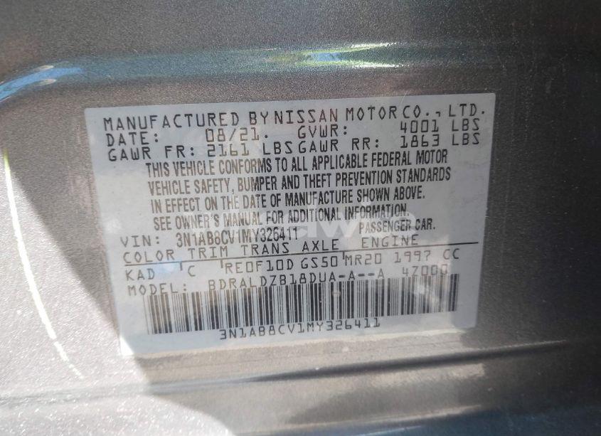 Photo 9 of 2021 Nissan Sentra SV XTRONIC CVT (VIN 3N1AB8CV1MY326411)