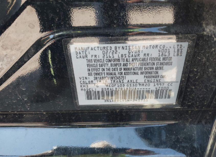 Photo 9 of 2022 Nissan Sentra SV XTRONIC CVT (VIN 3N1AB8CV1NY245751)