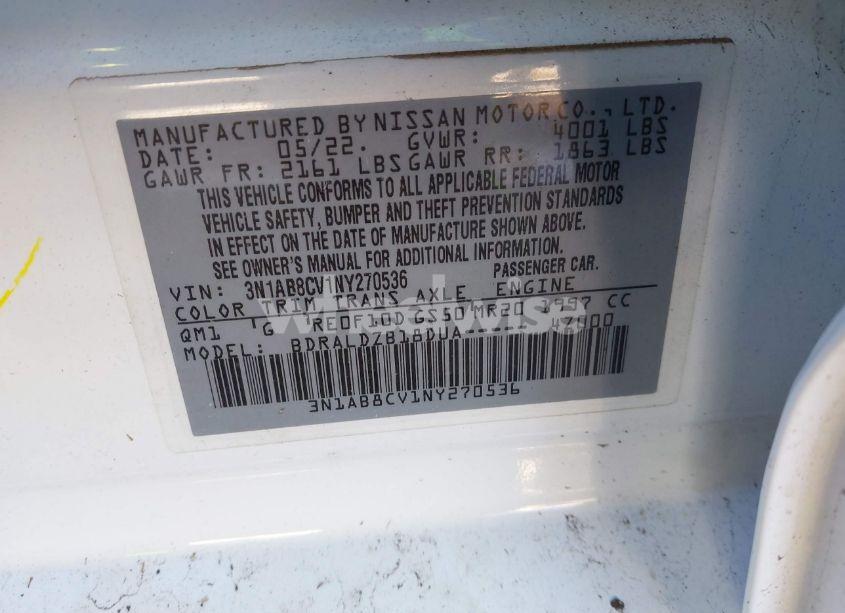 Photo 9 of 2022 Nissan Sentra SV XTRONIC CVT (VIN 3N1AB8CV1NY270536)