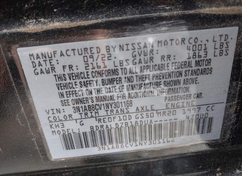 Photo 9 of 2022 Nissan Sentra SV XTRONIC CVT (VIN 3N1AB8CV1NY301168)