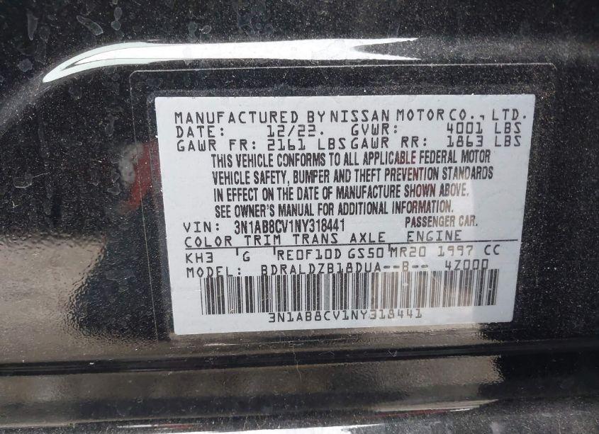 Photo 9 of 2022 Nissan Sentra SV XTRONIC CVT (VIN 3N1AB8CV1NY318441)