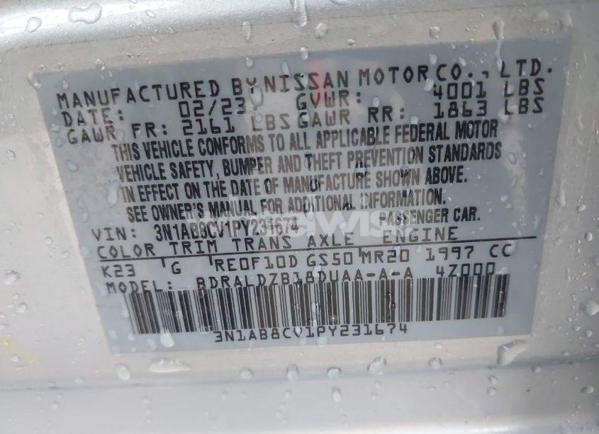 Photo 9 of 2023 Nissan Sentra SV XTRONIC CVT (VIN 3N1AB8CV1PY231674)