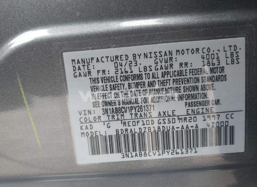 Photo 9 of 2023 Nissan Sentra SV XTRONIC CVT (VIN 3N1AB8CV1PY261371)