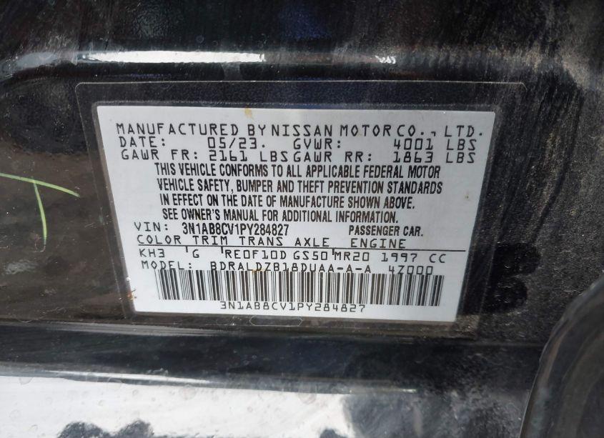 Photo 9 of 2023 Nissan Sentra SV XTRONIC CVT (VIN 3N1AB8CV1PY284827)