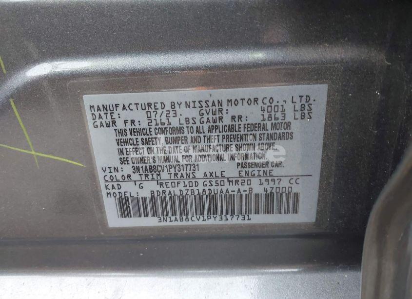 Photo 9 of 2023 Nissan Sentra SV XTRONIC CVT (VIN 3N1AB8CV1PY317731)