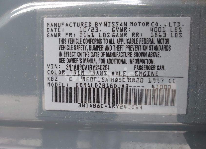 Photo 9 of 2024 Nissan Sentra SV XTRONIC CVT (VIN 3N1AB8CV1RY240264)