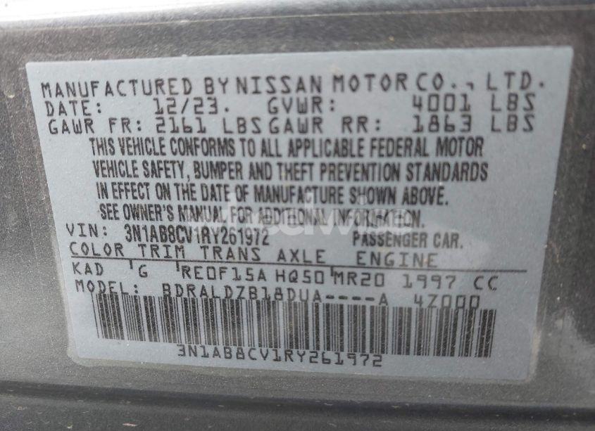 Photo 9 of 2024 Nissan Sentra SV XTRONIC CVT (VIN 3N1AB8CV1RY261972)