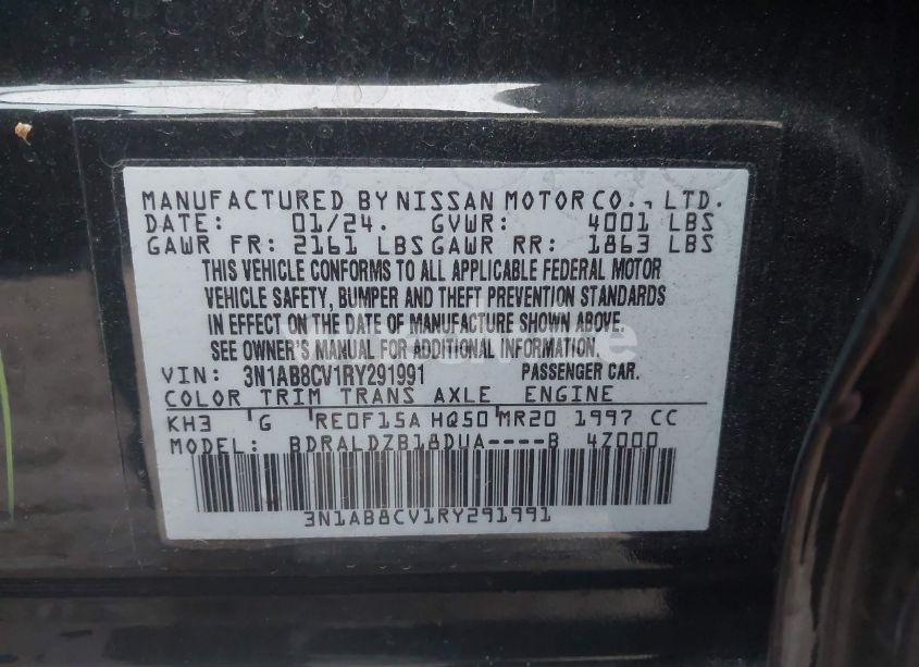Photo 9 of 2024 Nissan Sentra SV XTRONIC CVT (VIN 3N1AB8CV1RY291991)