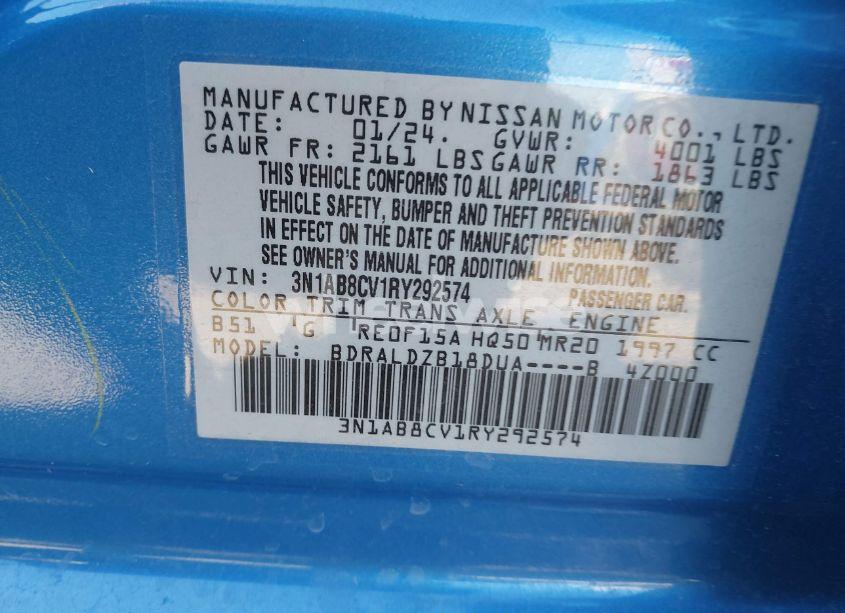 Photo 9 of 2024 Nissan Sentra SV XTRONIC CVT (VIN 3N1AB8CV1RY292574)